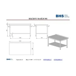 Kitchen work table BHS-HoReCa PR-worktable-1400