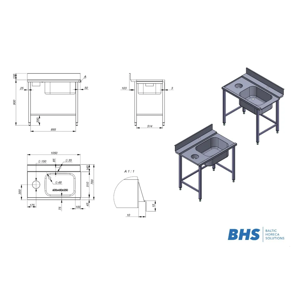 Non-standard dishwashing solution BHS-HoReCa BHS-DL0-000-213/72/4