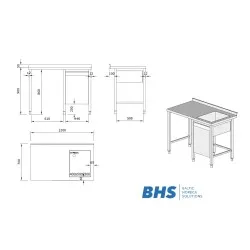 Dishwashing area furniture BHS-HoReCa BHS-ZJ23-1067.00.00 SB
