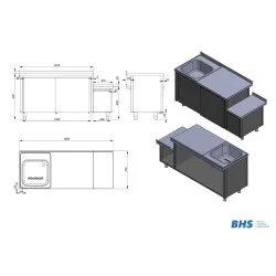Custom table with sink BHS-HoReCa NN73