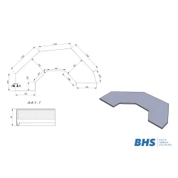 Kitchen work table BHS-HoReCa BHS-ZJ22-1184-250/70/4
