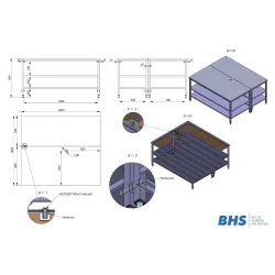 Kitchen work table BHS-HoReCa RAS122