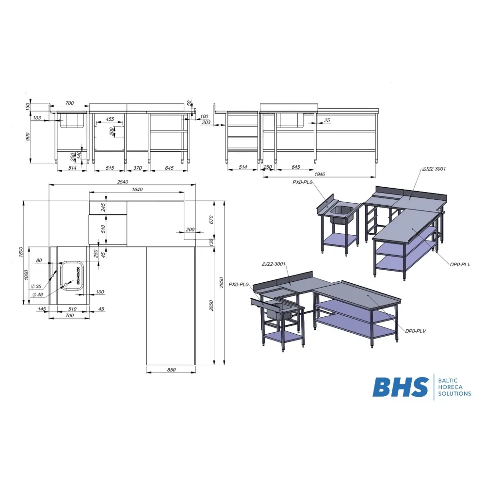 Non-standard dishwashing solution BHS-HoReCa RAS123
