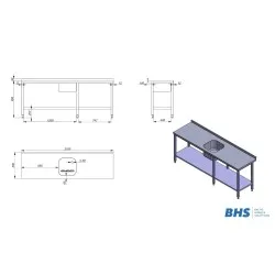 Kitchen work table BHS-HoReCa NN63