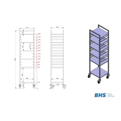 Stainless steel trolley BHS-HoReCa NN150