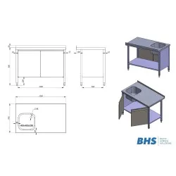 Kitchen work table BHS-HoReCa NN68
