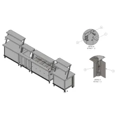 Modular system installation and drawings BHS-HoReCa RAS-MOD