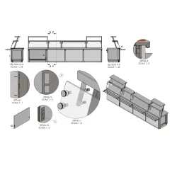 Modular system installation and drawings BHS-HoReCa RAS-MOD