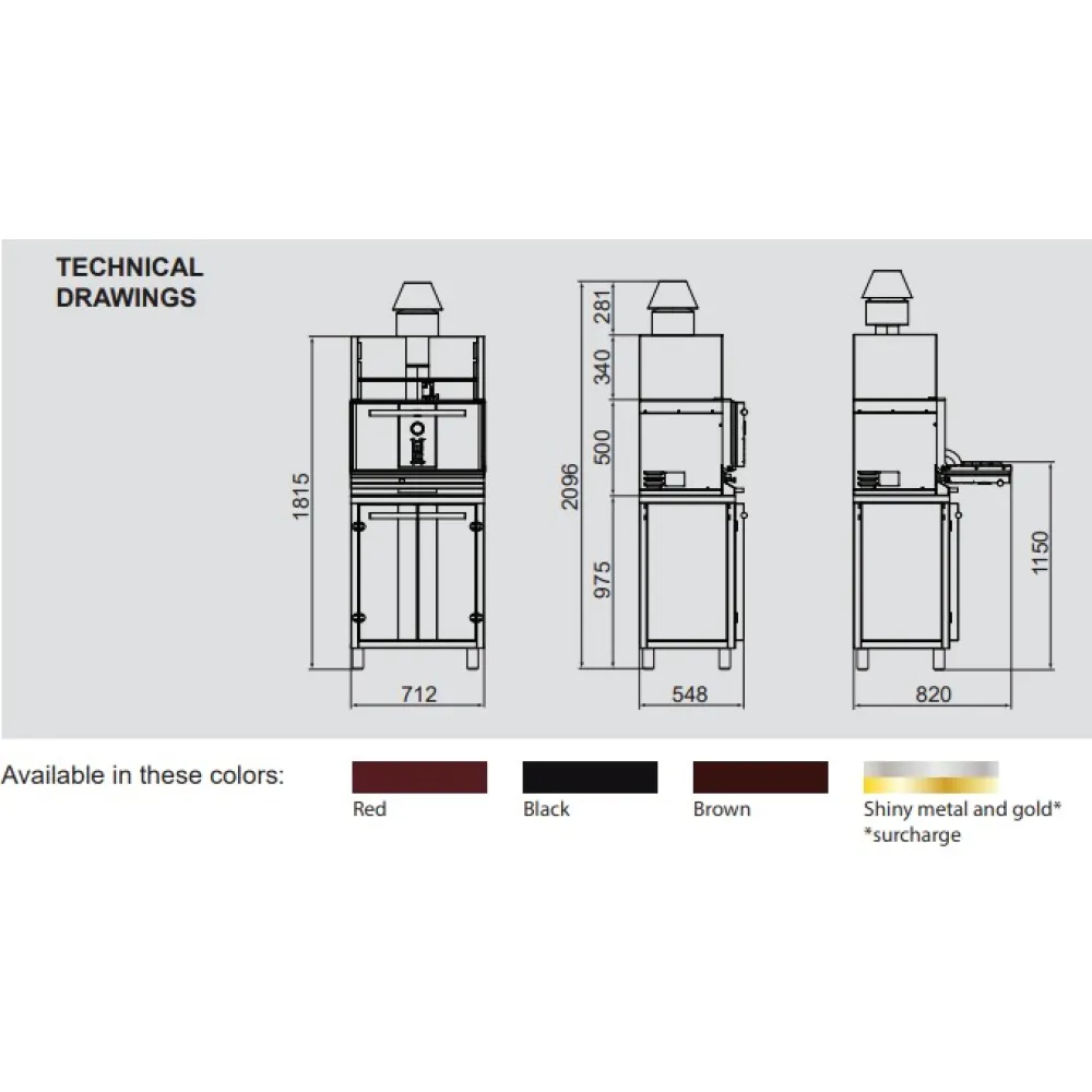 Charcoal oven KOPA CO-SOCTipe300soc