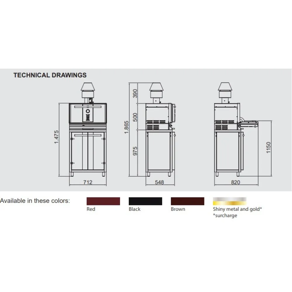 Charcoal oven KOPA CO-STipe300s