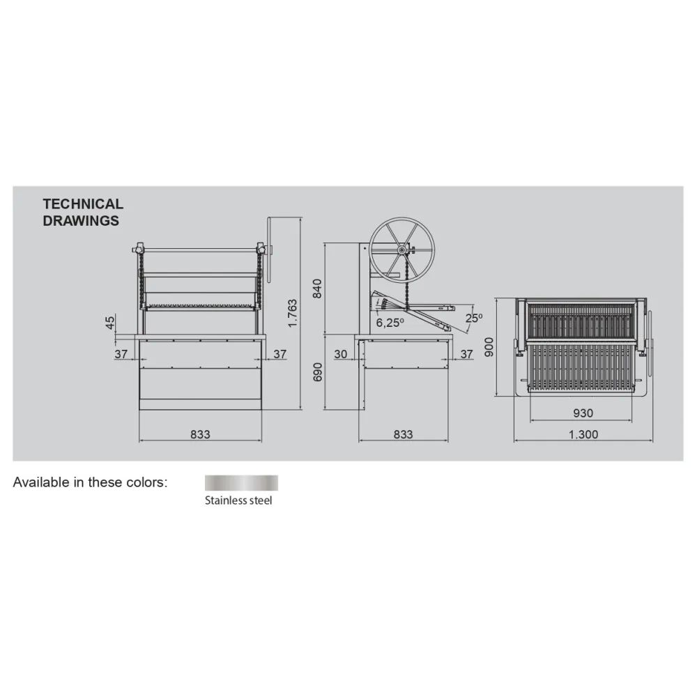 Charcoal lift grill KOPA CO- P120D