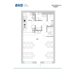 Fast food design drawing 35 m² BHS-HoReCa RAS-FastFood35m2