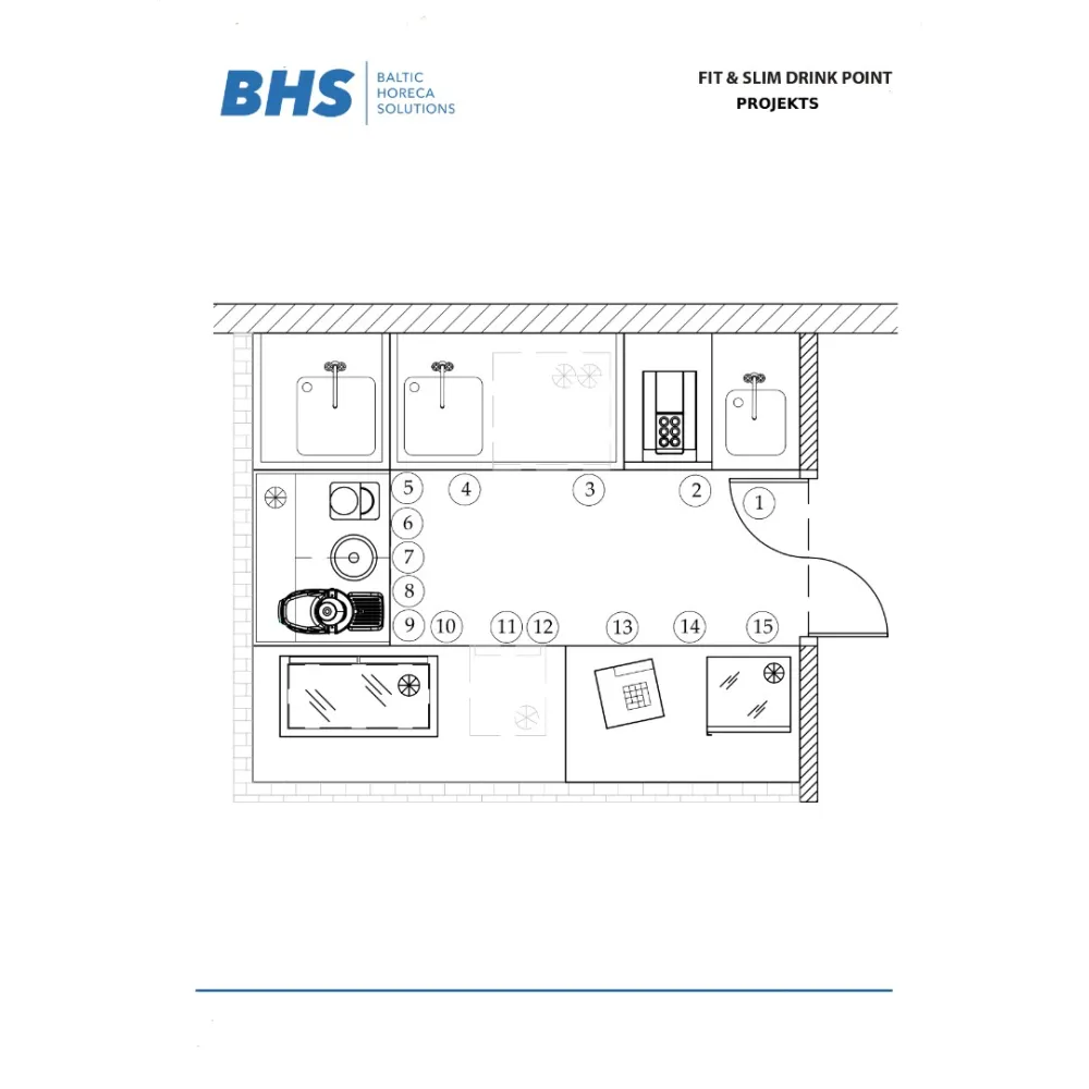 Fit & slim drink point design drawing BHS-HoReCa