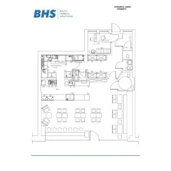 Café design drawing 100 m² BHS-HoReCa RAS100m2