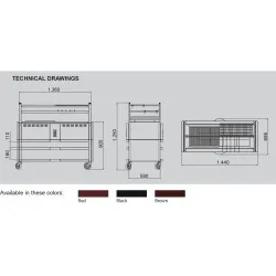 Japanese-style charcoal grill KOPA CO- R120S
