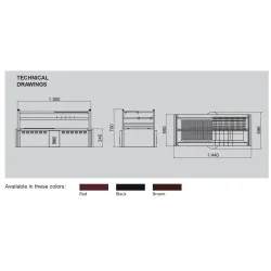 Japanese-style charcoal grill KOPA CO-R120T