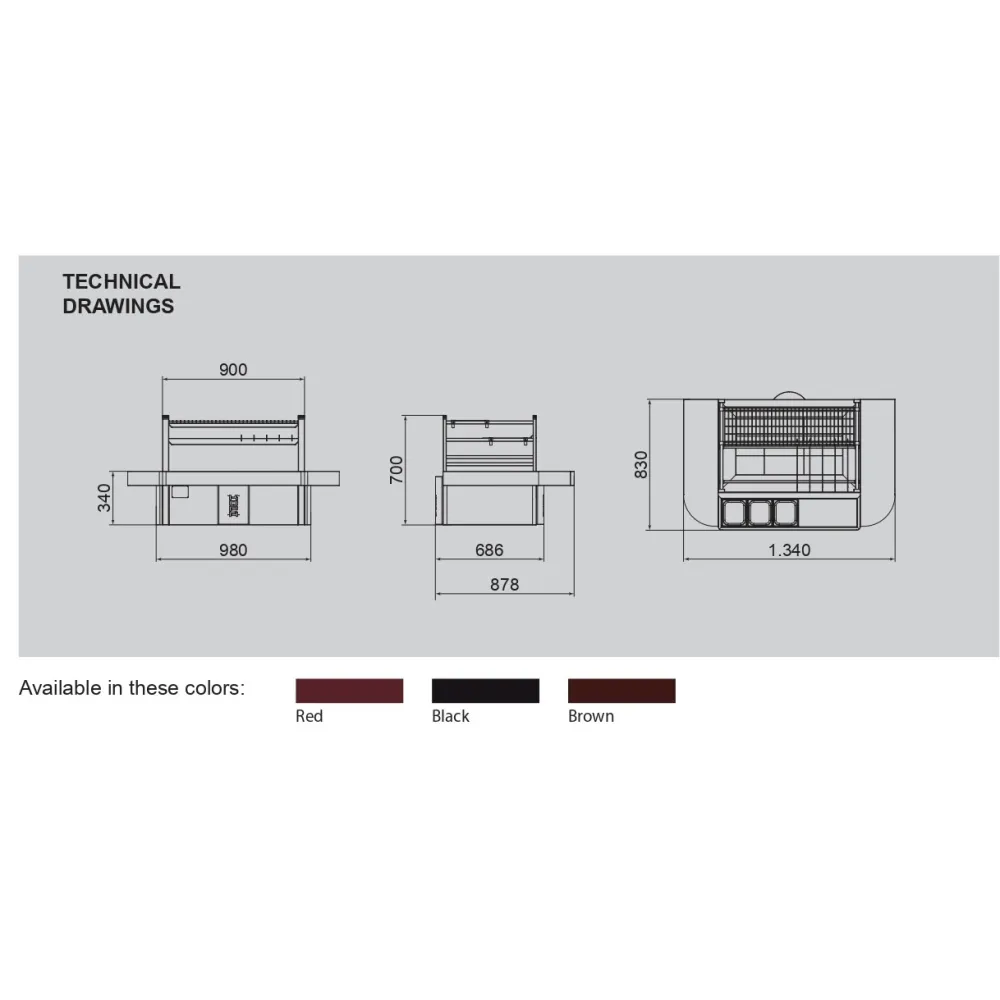 Japanese-style charcoal grill KOPA CO-R90TT