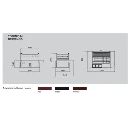 Japanese-style charcoal grill KOPA CO-R90TT