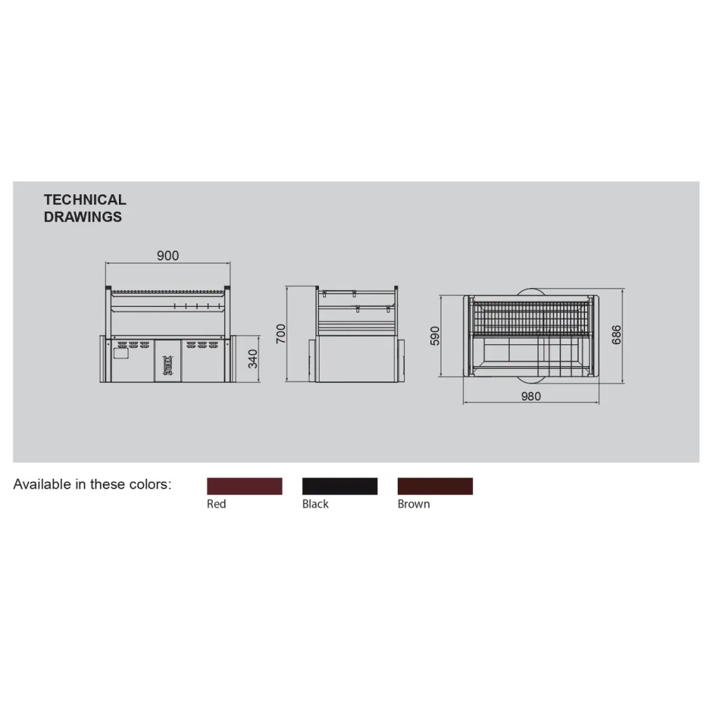Japanese-style charcoal grill KOPA CO-R90T