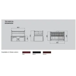 Japanese-style charcoal grill KOPA CO-R90T