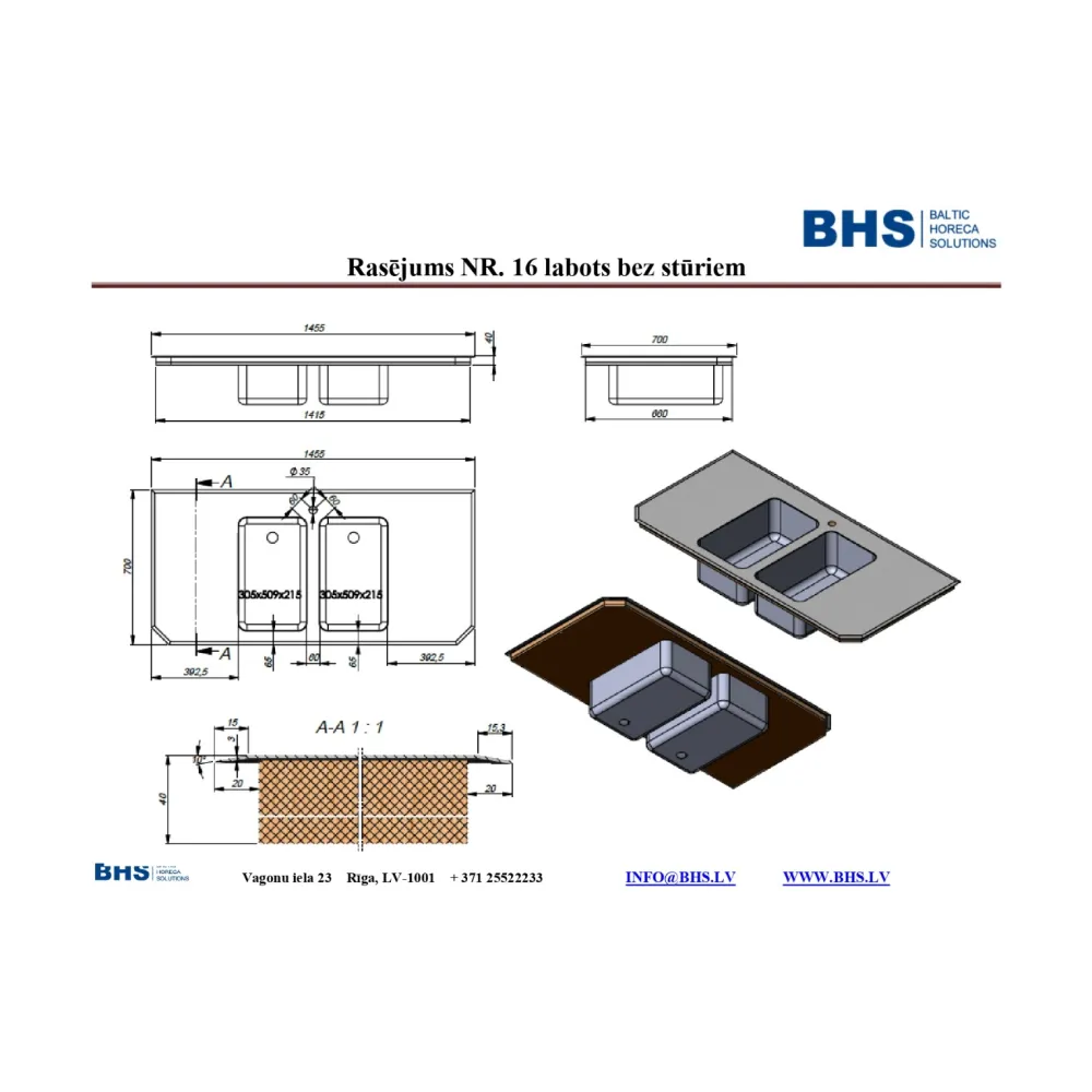 Dishwashing area furniture BHS-HoReCa NN47