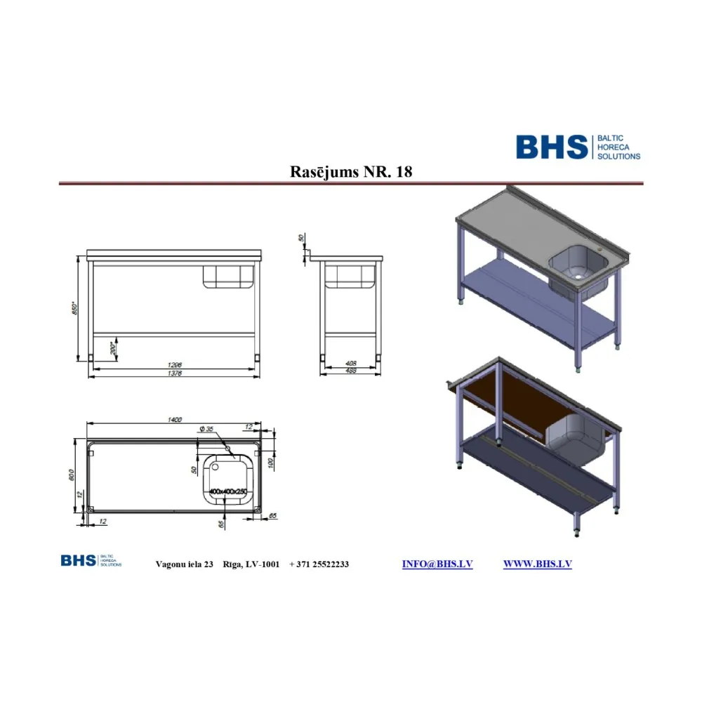 Hospital laboratory furniture BHS-HoReCa NN56