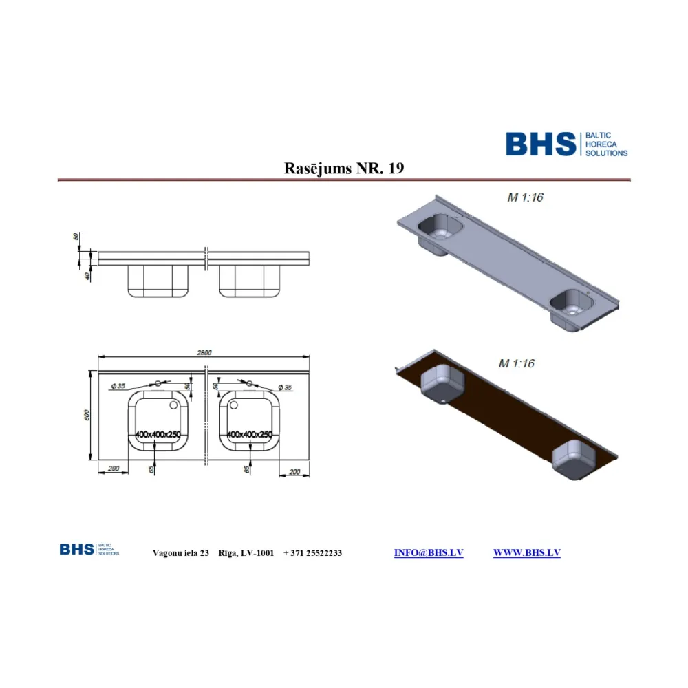 Hospital laboratory furniture BHS-HoReCa NN57