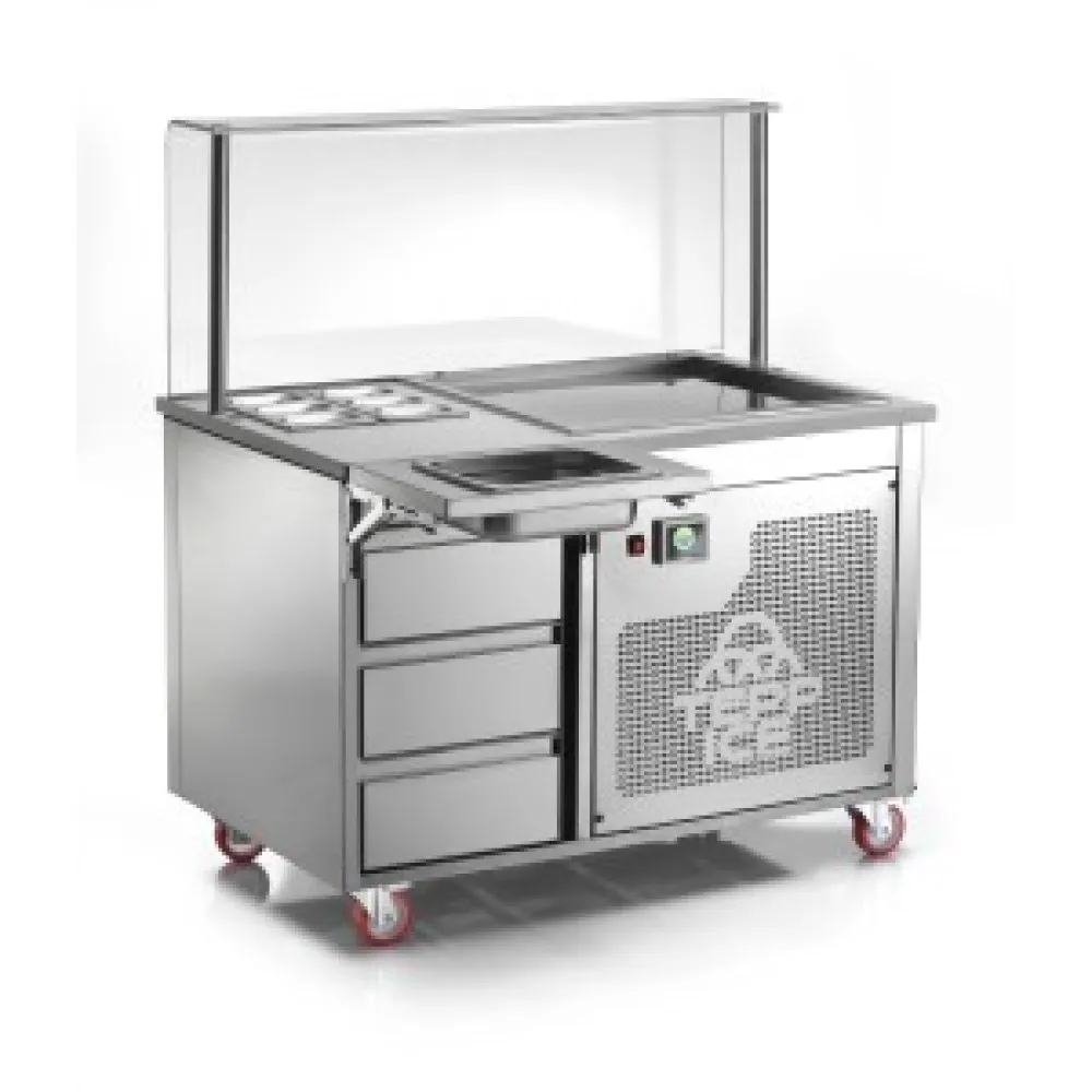 Teppanyaki and refrigeration station CASTA TRICE1200