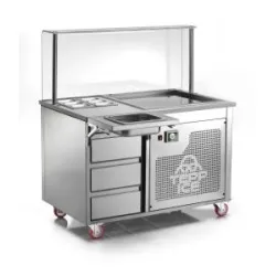 Teppanyaki and refrigeration station CASTA TRICE1200