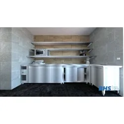 3D design drawing of a café kitchen BHS-HoReCa RAS2080