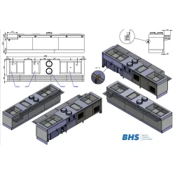 Canteen line equipment design drawing BHS-HoReCa RAS124