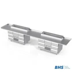 Custom worktop with 2 refrigerated tables BHS-HoReCa NN26