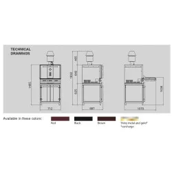 Charcoal oven KOPA CO-STipe400s