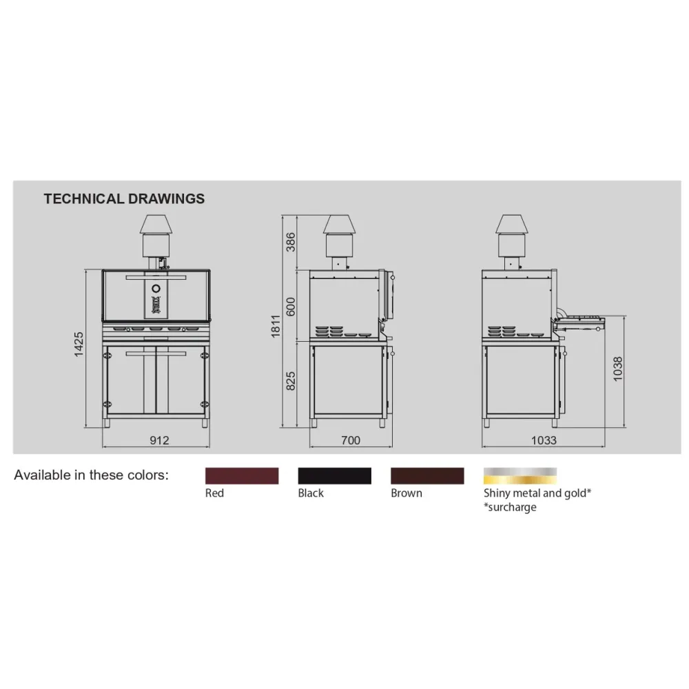 Charcoal oven KOPA CO-STipe500s