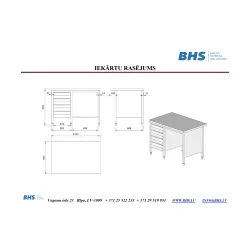 Kitchen work table BHS-HoReCa XCH24-0040-120/80/90