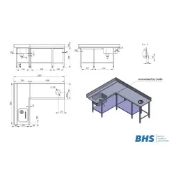 Dishwashing area furniture BHS-HoReCa NN85