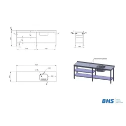 Kitchen work table BHS-HoReCa NN90