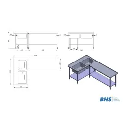 Dishwashing area furniture BHS-HoReCa NN86