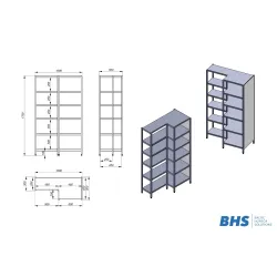 Stainless steel storage unit BHS-HoReCa NN76