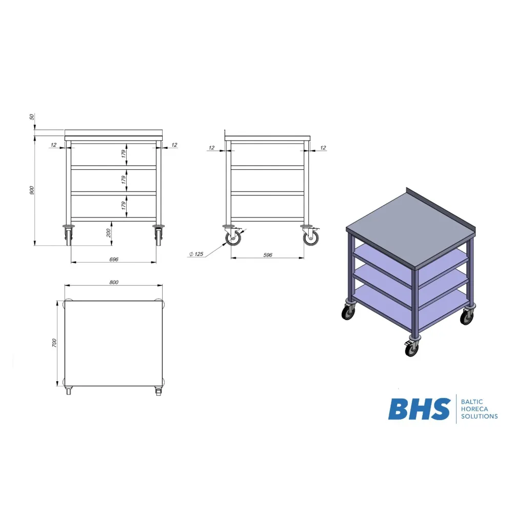 Kitchen work table BHS-HoReCa NN62