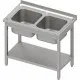 Easy-to-assemble table with 2 sinks GREDIL 954587120