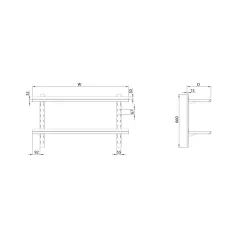 Double wall shelf GREDIL 951773100