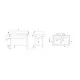 Easy-to-assemble table with 2 sinks GREDIL 954587120