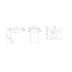 Pre-wash table with sink GREDIL 954777080