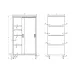 Easy-to-assemble cabinet with doors, depth 600 mm GREDIL 951606100S