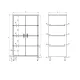 Easy-to-assemble cabinet with doors, depth 600 mm GREDIL 951526080S