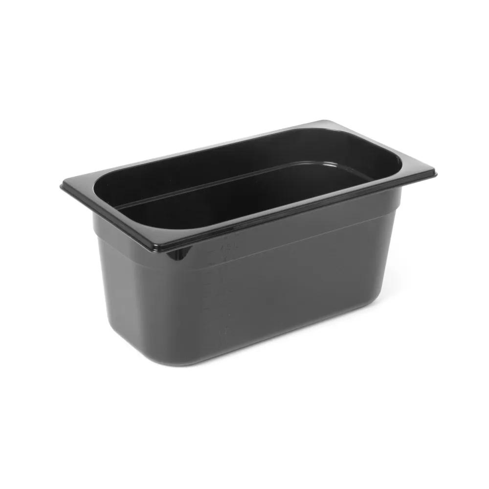 GN tray in black polycarbonate HENDI 862537