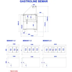 Hot display counter for canteens IGLOO GL107-BEMAR