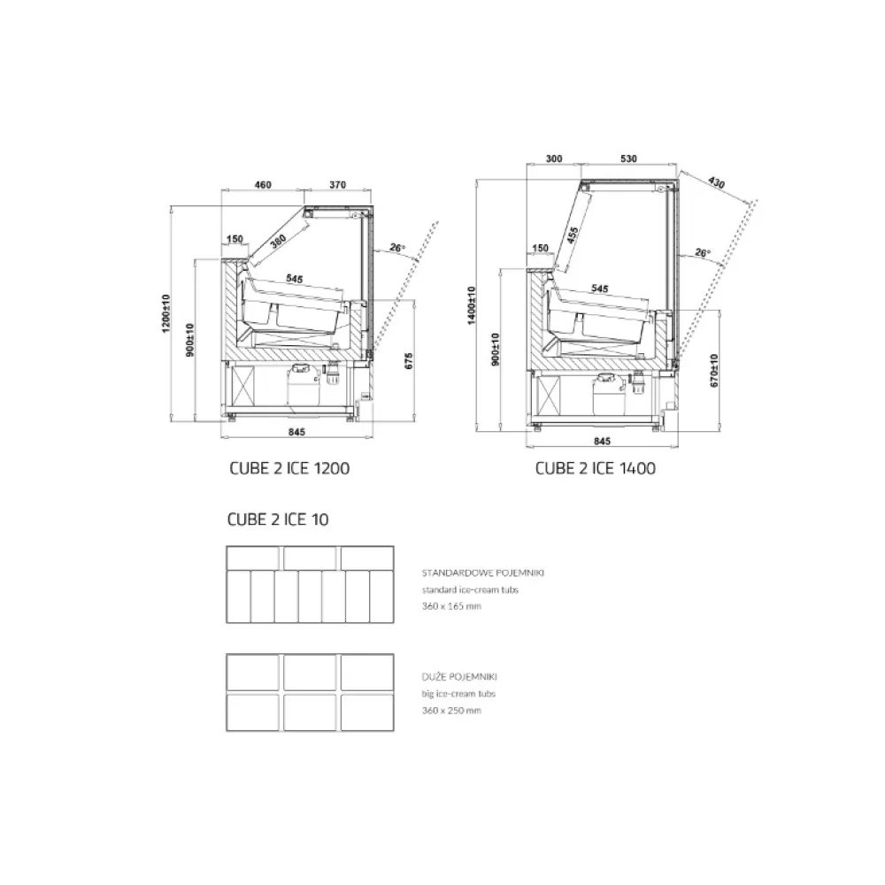 Display counter IGLOO CU2-ICE140.120