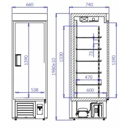 Upright freezer IGLOO EW100.P/M